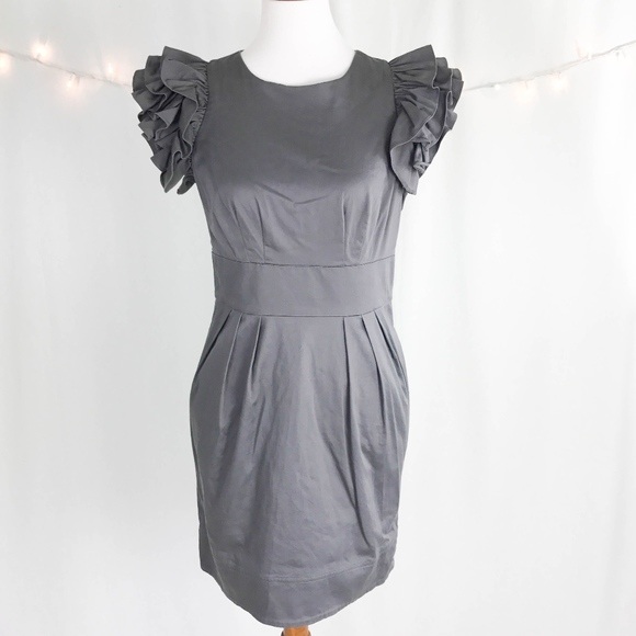 Jessica Simpson Dress Ruffled Flutter Sleeve Sz 10 - Picture 2 of 8